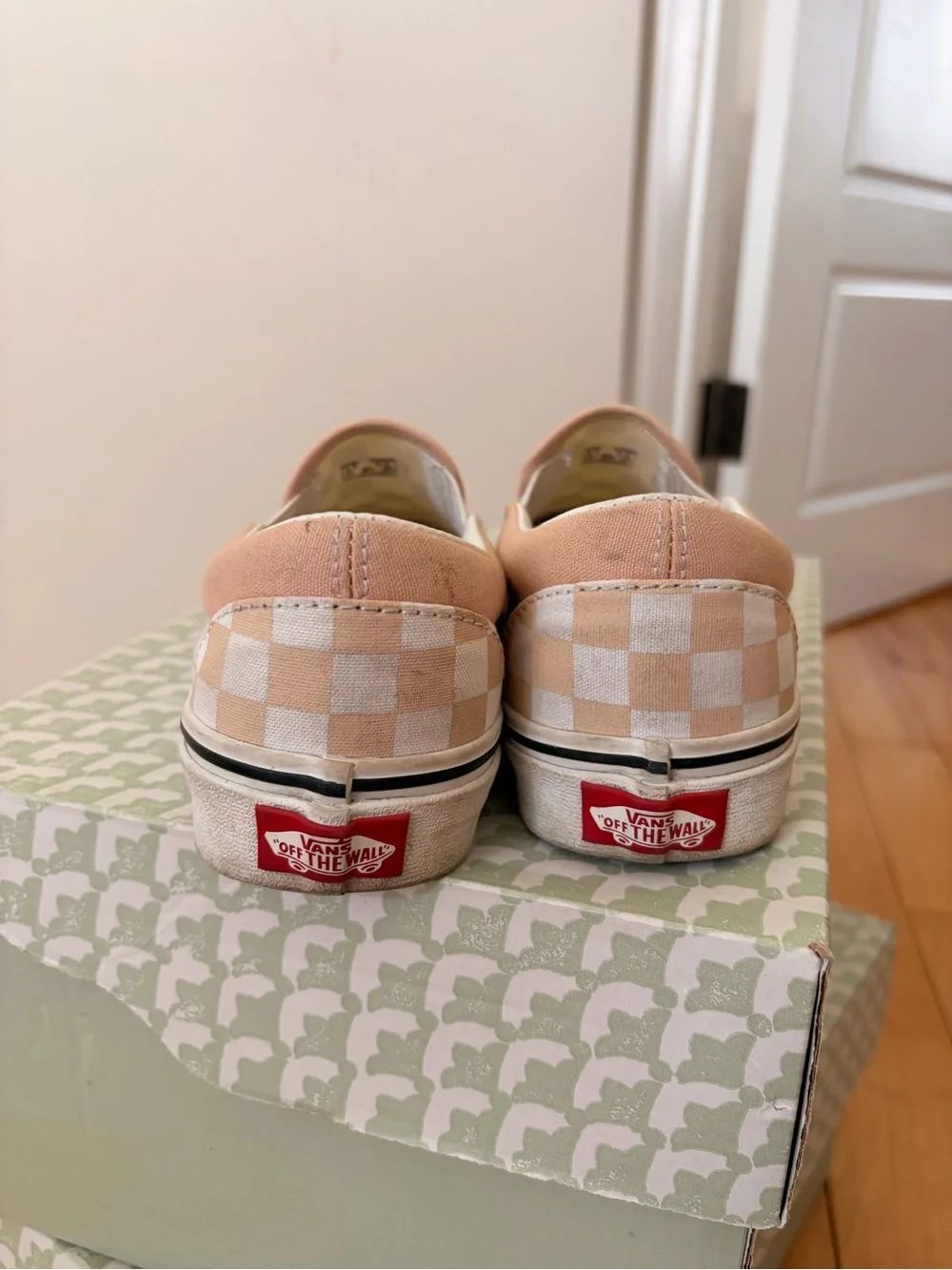Vans Slip-On Sneakers - Peach and White - Picture 3 of 4